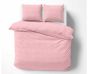 Mako Satin Bettwäsche rosa mit weißen Punkten