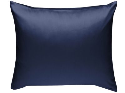 Mako Satin Kissenbezug dunkelblau 100% Baumwolle von Bettwaesche-mit-Stil