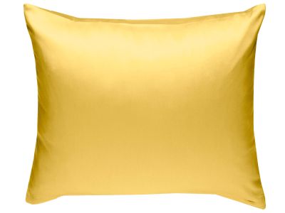 Mako Satin Kissenbezug gelb 100% Baumwolle von Bettwaesche-mit-Stil