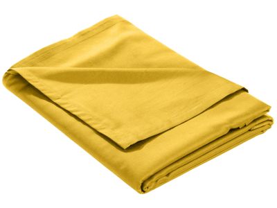 Mako Satin Bettlaken ohne Gummizug gelb 