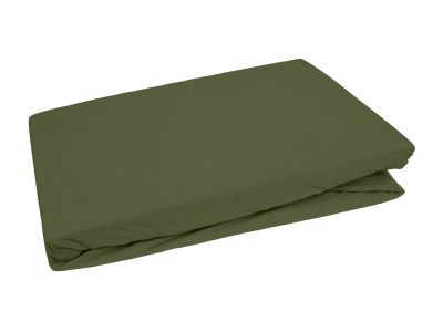 Bettwaesche-mit-Stil Jersey Spannbettlaken dunkelgrün 