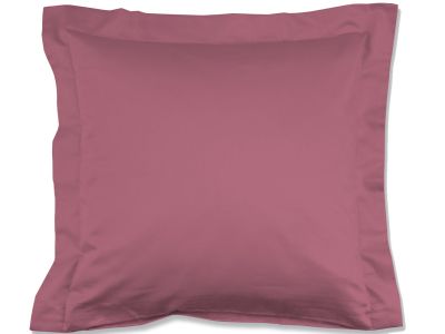Lorena Mako-Satin einfarbiges Kissen mit Stehsaum Classic rosa