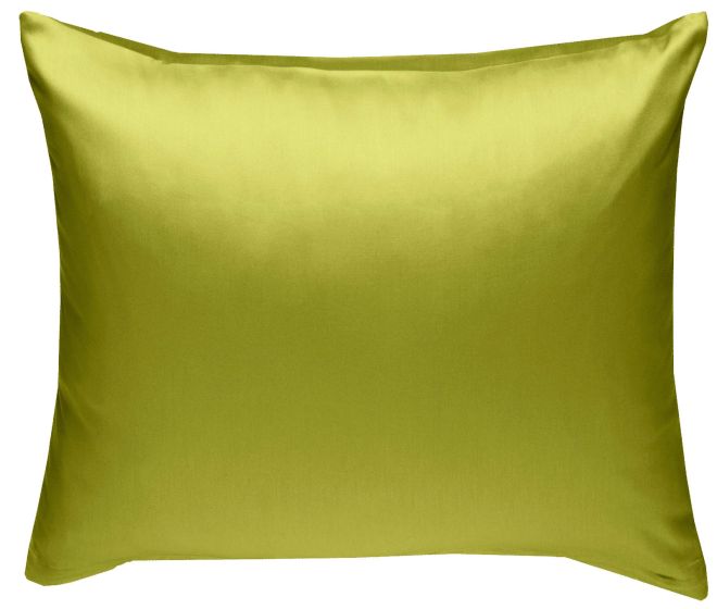 Mako Satin Kissenbezug grün 100% Baumwolle von Bettwaesche-mit-Stil