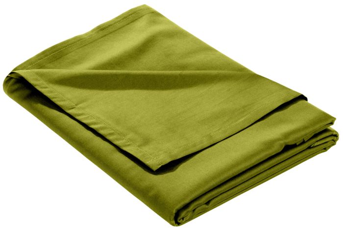 Mako Satin Bettlaken ohne Gummizug grün
