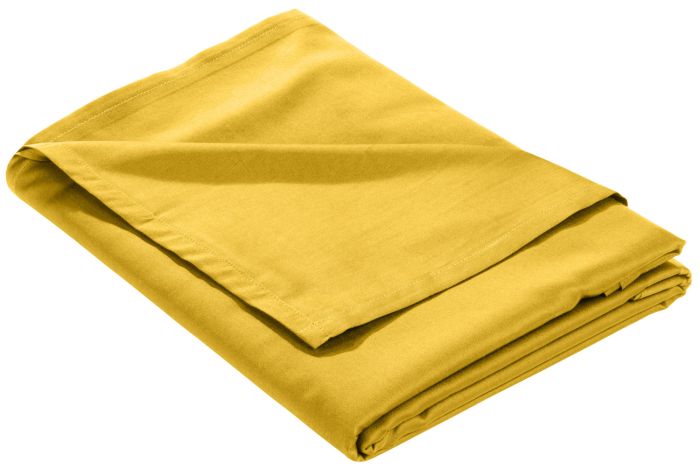 Mako Satin Bettlaken ohne Gummizug gelb
