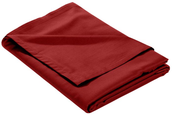 Mako Satin Bettlaken ohne Gummizug rot