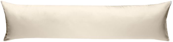 Mako-Satin Seitenschläferkissen Bezug uni / einfarbig natur (beige) 40x145 cm von Bettwaesche-mit-Stil