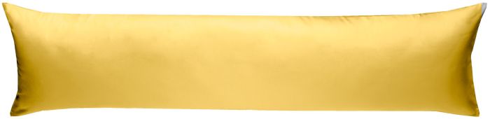 Mako-Satin Seitenschläferkissen Bezug uni / einfarbig gelb 40x145 cm von Bettwaesche-mit-Stil