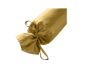 Mako-Satin / Baumwollsatin Nackenrollen Bezug uni / einfarbig gold 15x40 cm mit Bändern