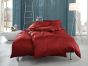 Bettwaesche-mit-Stil Mako Interlock Jersey Bettwäsche "Ina" uni/einfarbig rot