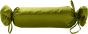 Mako-Satin / Baumwollsatin Nackenrollen Bezug uni / einfarbig grün 15x40 cm mit Bändern
