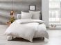 Bettwaesche-mit-Stil Mako Satin Streifen Bettwäsche „Den Haag“ beige weiß gestreift Garnitur
