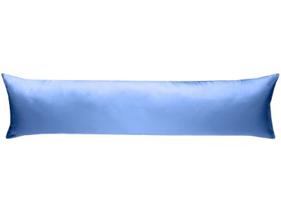 Mako-Satin Seitenschläferkissen Bezug uni / einfarbig hellblau 40x145 cm von Bettwaesche-mit-Stil