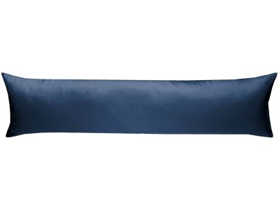 Mako Satin Seitenschläferkissen Bezug dunkelblau 40x145 & 40x200 cm