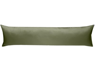 Mako-Satin Seitenschläferkissen Bezug uni / einfarbig dunkelgrün 40x145 cm von Bettwaesche-mit-Stil