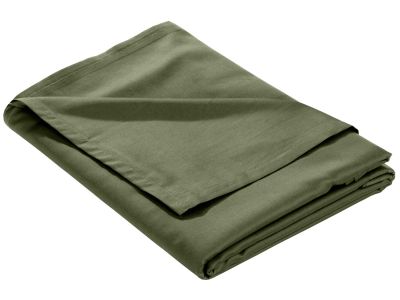 Mako Satin Bettlaken ohne Gummizug dunkelgrün 