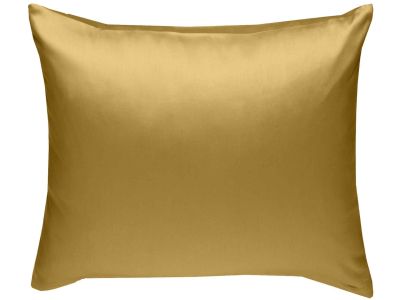 Mako Satin Kissenbezug uni gold - viele Größen