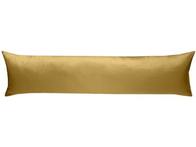 Mako Satin Seitenschläferkissen Bezug gold 40x145 & 40x200 cm