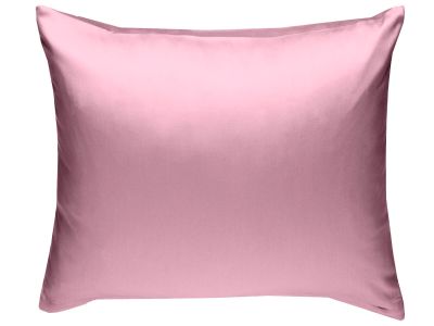 Mako Satin Kissenbezug uni rosa - viele Größen