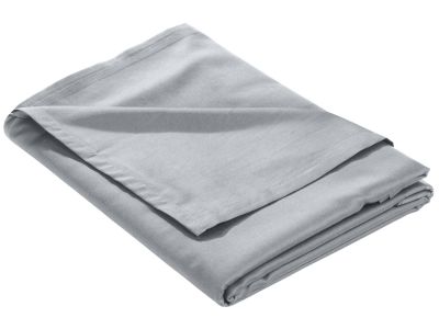 Mako Satin Bettlaken ohne Gummizug grau 