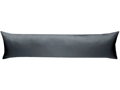 Mako-Satin Seitenschläferkissen Bezug uni / einfarbig anthrazit 40x145 cm von Bettwaesche-mit-Stil