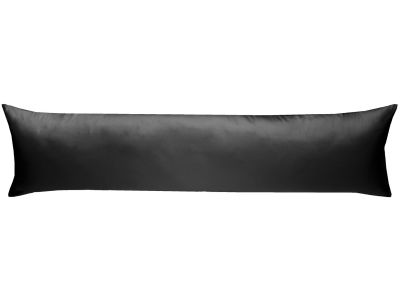 Mako Satin Seitenschläferkissen Bezug schwarz 40x145 & 40x200 cm