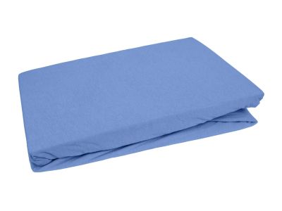 Bettwaesche-mit-Stil Jersey Spannbettlaken hellblau 