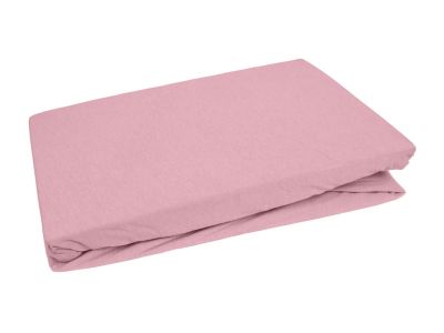 Bettwaesche-mit-Stil Jersey Spannbettlaken kreide rosa 