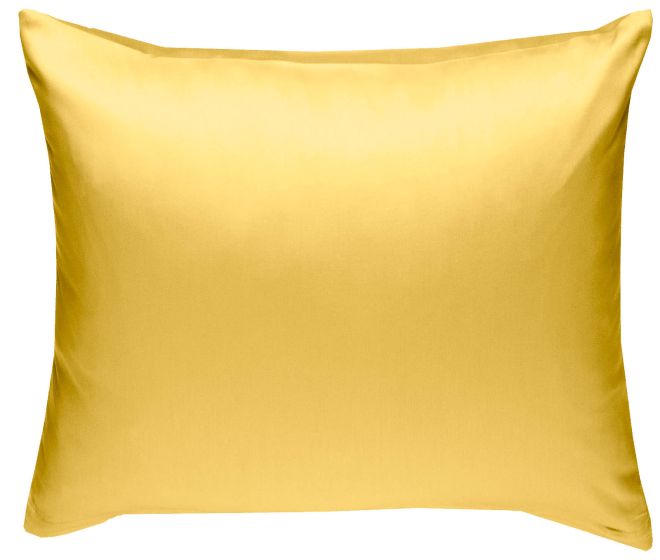 Mako Satin Kissenbezug gelb 100% Baumwolle von Bettwaesche-mit-Stil