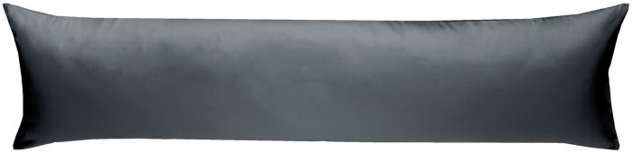 Mako-Satin Seitenschläferkissen Bezug uni / einfarbig anthrazit 40x145 cm von Bettwaesche-mit-Stil