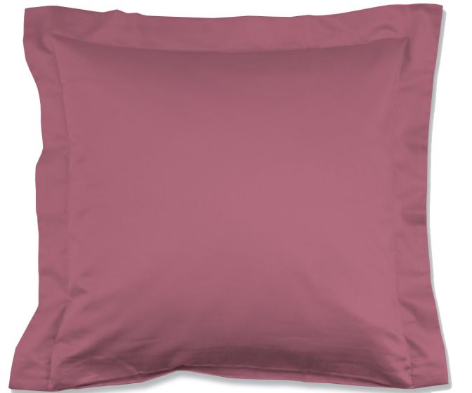 Lorena Mako-Satin einfarbiges Kissen mit Stehsaum Classic rosa
